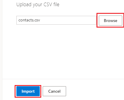 Import contacts option