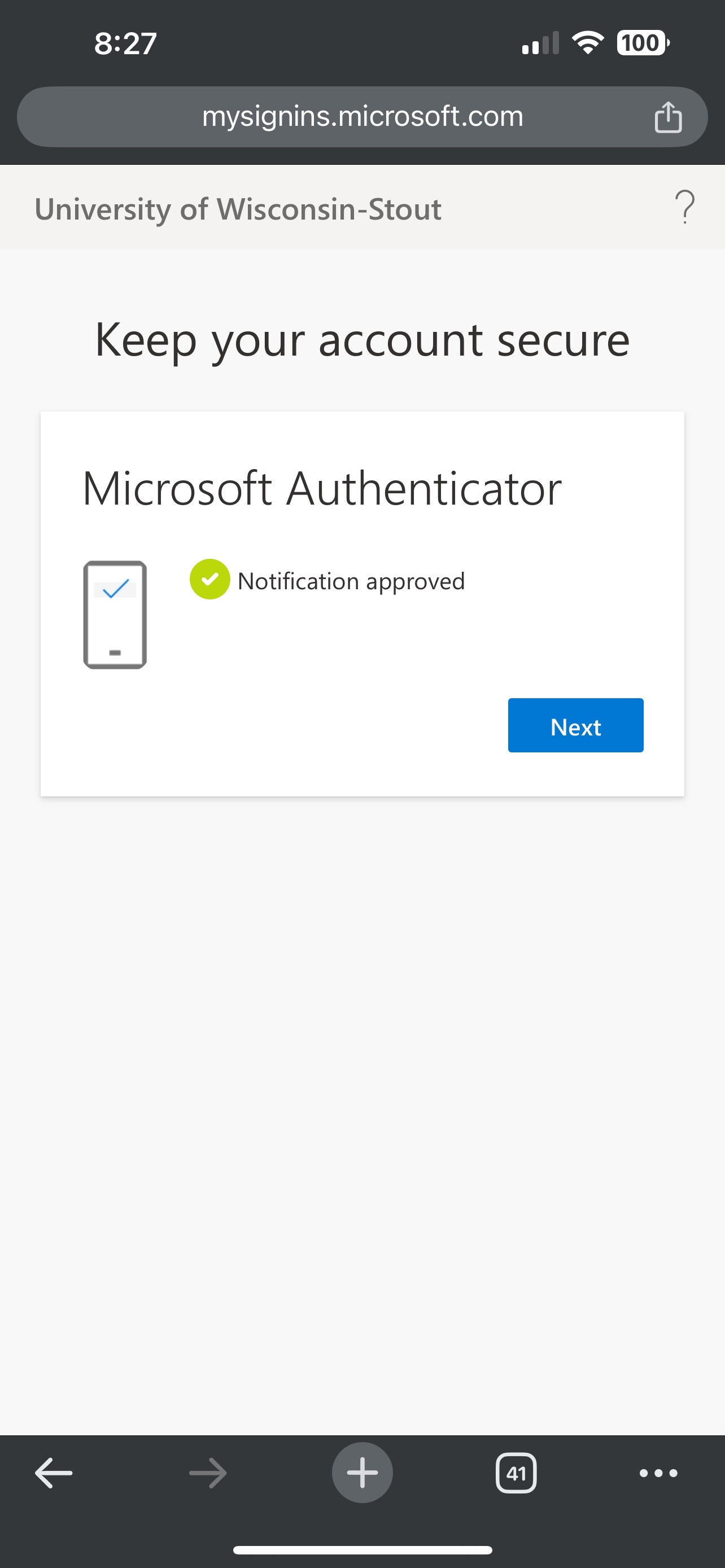Image Showing Notification Approved