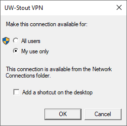 user selection prompt