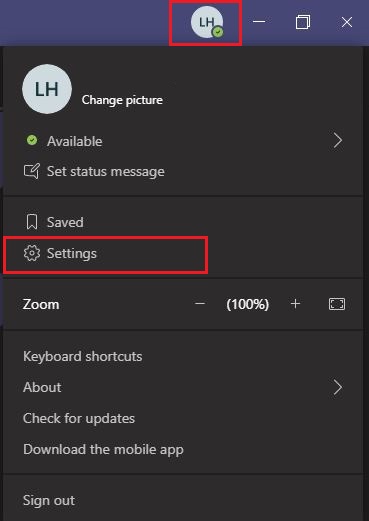 example of the circle icon and settings selections.