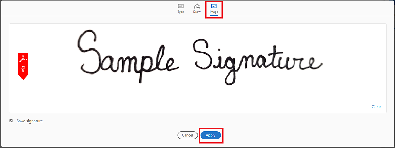 Use a Signature Image